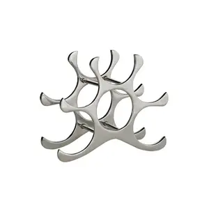 Attractive Design New Arrival 6 Wine <b>Bottle</b> <b>Rack</b> Silver Color Best Quality Metal Wine Holder For Restaurant And Bar in Bulk - Product Image 1