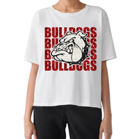 T-shirt scintillant à sequins pour femme, personnalisé pour le jour du match, avec broderie sequins spirit d'équipe, manches courtes, coupe oversize, dernière collection, respirant