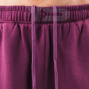 Tela de lana transpirable corta informal de algodón 100% para hombre, cintura media, estilo caliente, cierre elástico teñido liso, calle alta no tejida - Product Image 6