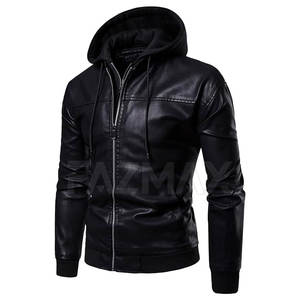 Sudaderas con capucha de cuero para hombre de talla grande Sudaderas con capucha de cuero para hombre a la moda y con estilo En stock para hombres - Product Image 1