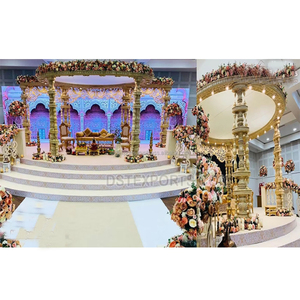 Mariage traditionnel du sud de l'Inde Mandap DST en bois exportations haute qualité tendance mariages hindous Mandapams fabricants décor royaume-uni - Product Image 1