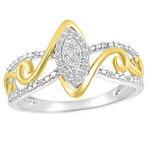 <b>Vintage</b> Classic Engagement <b>Ring</b> in 18K Yellow <b>Gold</b> and White <b>Gold</b> with Lab Grown Diamond Vvs Clarity and Def Color - Product Image 2