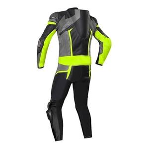 Traje de Carreras de Motociclismo de Cuero Transpirable Personalizado, Ropa de Carreras Automovilística Impermeable y Cortavientos de Primera Calidad con Impresión de Logotipo Frontal - Product Image 3