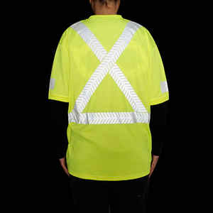 Reflective Shirt High Visibility Safety T-Shirt Men <b>Women</b> Lightweight Breathable Durable Outdoor Workwear <b>Top</b> - Product Image 6