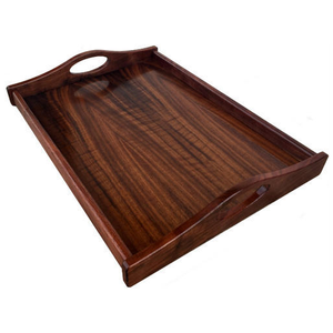 Plateau de service en bois dernière conception ronde de haute qualité avec format de corde Top Standard cadeau de vacances de noël décor à la maison thème d'art - Product Image 1