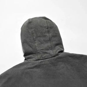 Venta al por mayor de algodón ropa de calle en blanco liso Sudadera con capucha para hombre holgada suave de algodón sudaderas con capucha listas para enviar OEM ODM - Product Image 5