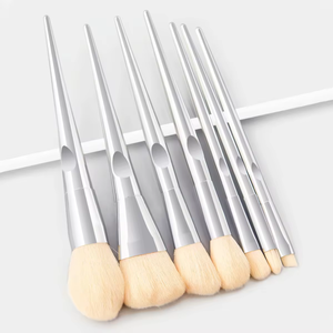 Professionnel <span class=keywords><strong>7</strong></span> pièces argent poudre Blush maquillage <span class=keywords><strong>pinceau</strong></span> ensemble cosmétique haute qualité maquillage beauté outil - Product Image 2