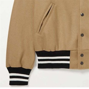 Custom College Varsity Style Letterman <b>Baseball</b> <b>Bomber</b> <b>Jacket</b> for Men Women Stand Collar Eco-Friendly Blank Front Quick Dry - Product Image 5