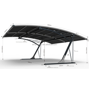 Abri de voiture double en aluminium imperméable de qualité supérieure pour <span class=keywords><strong>deux</strong></span> <span class=keywords><strong>voitures</strong></span> - Product Image 1