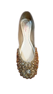 Fabriqués à la main dames Khussa chaussures traditionnelles indiennes Punjabi Jutti pour femmes pakistanais Khussa chaussures perlées femmes Khussa - Product Image 3