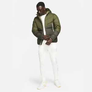 Veste matelassée pour homme, protection contre le froid hivernal, avec tissu en toile, col montant, logo frontal, imperméable et réversible - Product Image 3