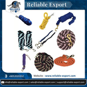 Everyday Use Extra Soft Cotton Polyester Horse <b>Lead</b> <b>Rope</b> Customised Braided with Strong Brass Snap for Horse Sports - Product Image 5