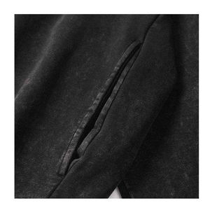 Sweat-shirt lourd délavé à l'acide, épaules tombantes, style streetwear, nouveau style, matière personnalisée, basiques d'hiver pour hommes - Product Image 5