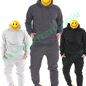Chándal polar con cremallera y logotipo personalizado de alta calidad, conjunto de Sudadera con capucha deportiva informal transpirable de talla grande, venta al por mayor en línea impresa - Product Image 3