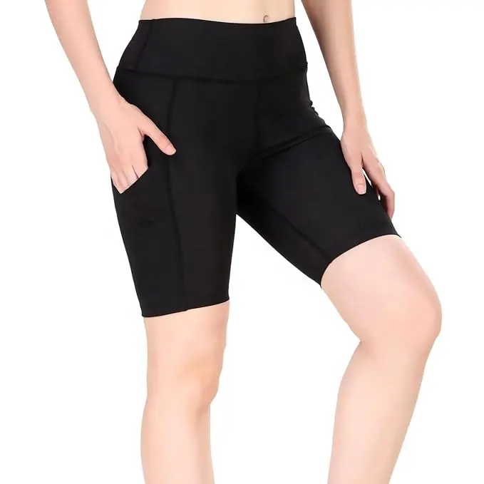 Stretchy Mid Waist Best Quality Gym Shorts Women Breathable Yoga Short Pants High Elastic Compression Women Biker Shorts