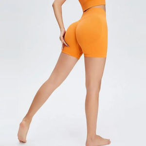 2024 personnalisé femmes été pêche bout à bout Fitness Shorts haute élastique respirant Gym Shorts couleur unie Offre Spéciale personnalisable - Product Image 5