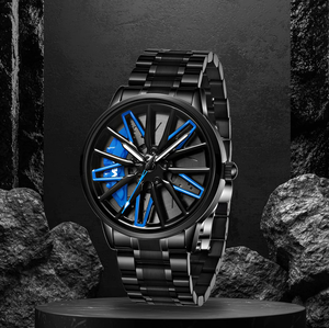 Reloj de cuarzo de aleación en tono plateado para hombre, reloj de pulsera clásico de moda para negocios con pulsera de metal moderna - Product Image 1