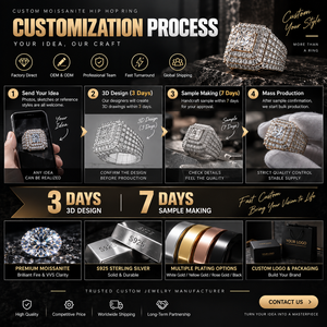Bague hip-hop personnalisée en moissanite VVS taille ronde, très populaire, en or 10K 14K 18K, bague Iced Out pour homme, bijoux raffinés pour hommes - Product Image 4