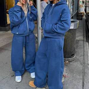 Ensemble de survêtement unisexe personnalisé, style boxy, jogging, 2 pièces, respirant, 100% laine, survêtement décontracté d'été, écologique, broderie de logo, acide - Product Image 4