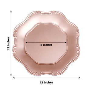 Plateau de service à dîner Assiette à dessert Plat à dessert Assiette à salade Assiettes de présentation en or rose pour fête Maison Restaurant - Product Image 1