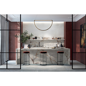 เคาน์เตอร์ครัวและห้องน้ำแบบสั่งทำพิเศษ หินควอตซ์ Calacatta สำหรับโครงการโรงแรม พร้อมบริการตัดสำเร็จรูป - Product Image 1