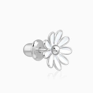 เครื่องประดับสำหรับเด็กหรูหรากระดุมหิมะเดซี่สีเงินสำหรับเด็ก - Product Image 4