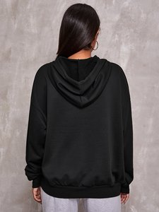 2025 Logo personnalisé femmes 3D pour bouffée impression survêtement 2 pièces ensemble vêtements de sport surdimensionné coton pantalons de survêtement et sweat à capuche pour l'hiver - Product Image 5