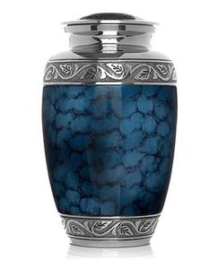 โกศใส่เถ้ากระดูกรูปหัวใจดีไซน์เรียบง่ายลายหินอ่อนสีฟ้าสำหรับเก็บเถ้าและเก็บรักษาความทรงจำแห่งความรัก - Product Image 3