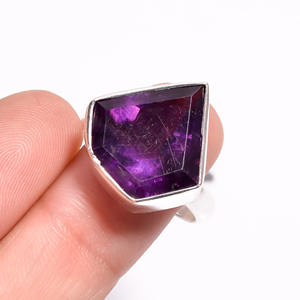 ชุดแหวนพลอยอเมทิสต์สำหรับงานแต่งงานหรืองานเลี้ยงแบบคลาสสิกสีเงิน925สำหรับเป็นของขวัญงานหมั้นหรือวันครบรอบ - Product Image 3