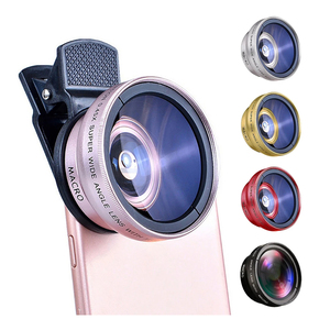 Lente Universale 2 in 1 con Clip 37mm per Telefono Cellulare, Lente Professionale 0.45x 49uv Telescopica Macro HD per <span class=keywords><strong>iPhone</strong></span> e Android - Product Image 2