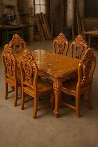 ชุดโต๊ะอาหารและเก้าอี้ไม้เนื้อแข็งสไตล์เรียบง่ายหรูหรา เหมาะสำหรับการสังสรรค์ครอบครัวขนาดใหญ่ ให้ความสะดวกสบายและดีไซน์ที่สง่างาม - Product Image 6