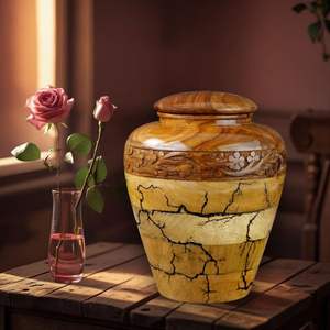 โกศโลหะคุณภาพดีเยี่ยมรุ่นใหม่ล่าสุดสำหรับบรรจุอัฐิมนุษย์ ทั้งชายและหญิง สำหรับงานศพหรือใช้ในบ้าน โกศโลหะเคลือบคุณภาพพรีเมียม - Product Image 4