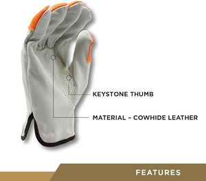 Produit populaire Gants de conduite de sécurité confortables de haute performance à doigt complet Gants de conducteur en cuir de sport à écran tactile - Product Image 2