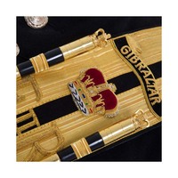 Nouvelle Écharpe de Tambour-major RM à coudre, brodée de dentelle et de fils de bullion 3D, de luxe, taille personnalisée, avec épingle de sûreté et motifs