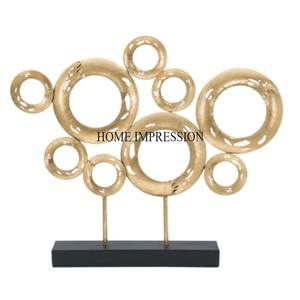 Esculturas de decoración del hogar de Metal chapado en oro de tendencia de diseñador moderno único de lujo para ocasiones de boda - Product Image 6