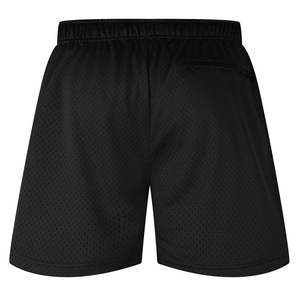 Short en maille noire pour hommes de haute qualité avec poches latérales Ceinture élastique douce pour l'entraînement ou le style Streetwear quotidien - Product Image 6