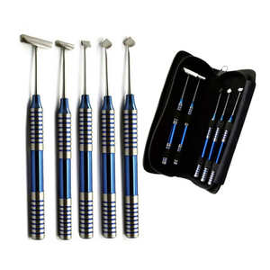 Juego de Instrumentos para Cirugía de Implantes Dentales, 5 Piezas, Recubrimiento de Titanio Azul, Kit de Cepillado Suave, Certificado CE - Product Image 3