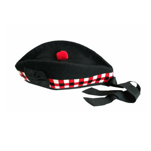 Hackles Wool Piper Sombreros Glengarry Caps Escocés Glengarry Negro Pure Wool Piper Caps Sombreros Glengarry Caps - Product Image 5