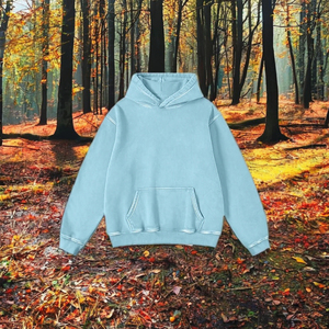 Sweat à capuche unisexe surdimensionné en coton 100% épais 300 GSM, personnalisé OEM, tie-dye uni, délavé à l'acide, doublé, écologique, pour l'automne - Product Image 2