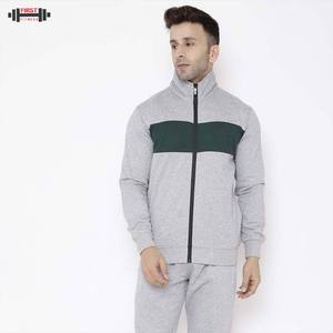 Chándal con capucha de color bloqueado cómodo y elegante para hombre, ropa atlética informal de invierno transpirable de lana de algodón 100% - Product Image 2