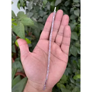925 Silver Fashion Tennis <b>Bracelet</b> with Pink Sapphire Elegant and Stylish Jewelry Accessory - Product Image 4