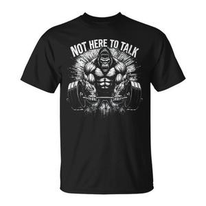 T-shirt Gorilla Gym Lover: Non sono qui per parlare a basso tono - Abbigliamento fitness in omaggio - Product Image 1
