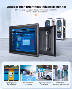 Écran industriel OEM <span class=keywords><strong>10</strong></span>,1 17 21,5 pouces haute luminosité 1000 nits, tactile PCAP/résistif, étanche IP65, moniteur LCD TFT extérieur - Product Image 2