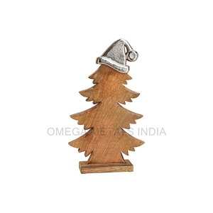 Arbre de Noël doré de haute qualité décoration de Noël à base de bois en gros fabriqué en inde cadeaux décoratifs de noël - Product Image 4