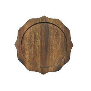 Eco Friendly 100% Naturel Wooden Made Charger Plate <b>for</b> Wedding Kitchen Dining <b>Table</b> Decor Bulk Supplies From India - Product Image 1