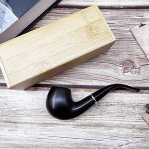 Pipa de Fumar de Madera de Estilo Moderno, Tipo Curvado, Reutilizable, Ecológica, Tallada a Mano, Duradera, para Amantes del Tabaco y Coleccionistas - Product Image 4