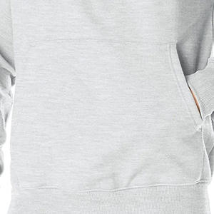 เสื้อฮู้ดซิป ¼ คุณภาพสูง ผ้าฝ้ายฟลีซ 100% สีเทา ซิป ¼ สำหรับผู้ชาย - Product Image 4