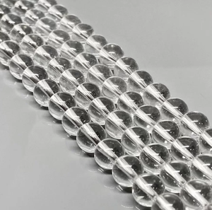 สร้อยคอคริสตัลธรรมชาติ ลูกปัดคริสตัลใสขัดเงา เครื่องประดับหินสีแดง ขายส่งแบบเป็นเส้น สำหรับบำบัดรักษา - Product Image 2