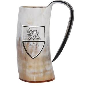 Tasse à manger Viking écologique fabriquée à la main avec corne de buffle naturelle biologique sculptée ange Design Art à collectionner - Product Image 2