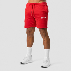 Custom <b>Men</b> Gym Workout Clothing Drawstring French Terry Plain 100% Cotton 5 Inch Running Gym <b>Sweat</b> <b>Shorts</b> With Zipper Pockets - Product Image 6